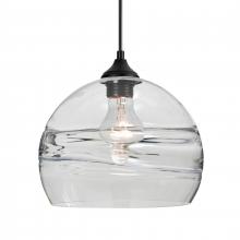 Besa Lighting OP-SPIR10CL-EDIL-BK - Besa Spirit 10 Outdoor Pendant, Clear, Black Finish, 1x8W LED Filament