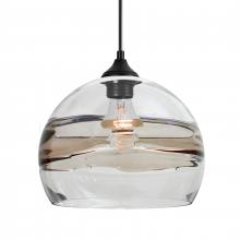 Besa Lighting OP-SPIR10SC-EDIL-BK - Besa Spirit 10 Outdoor Pendant, Smoke/Clear, Black Finish, 1x8W LED Filament