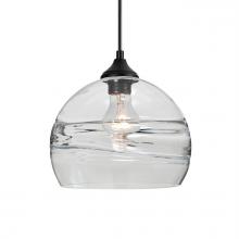 Besa Lighting OP-SPIR8CL-EDIL-BK - Besa Spirit 8 Outdoor Pendant, Clear, Black Finish, 1x8W LED Filament