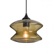 Besa Lighting OP-ZENLT-EDIL-BK - Besa, Zen Outdoor Pendant, Latte Bubble, Black Finish, 1x8W LED Filament