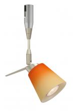 Besa Lighting RSP-5042OP-06-SN - Besa Spotlight With 6" Stem Canto 3 Satin Nickel Bicolor Orange/Pina 1x35W Halogen Mr