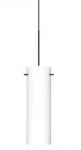 Besa Lighting 1XC-493007-LED-BR - Besa Copa Pendant, Opal Matte, Bronze, 1x5W LED