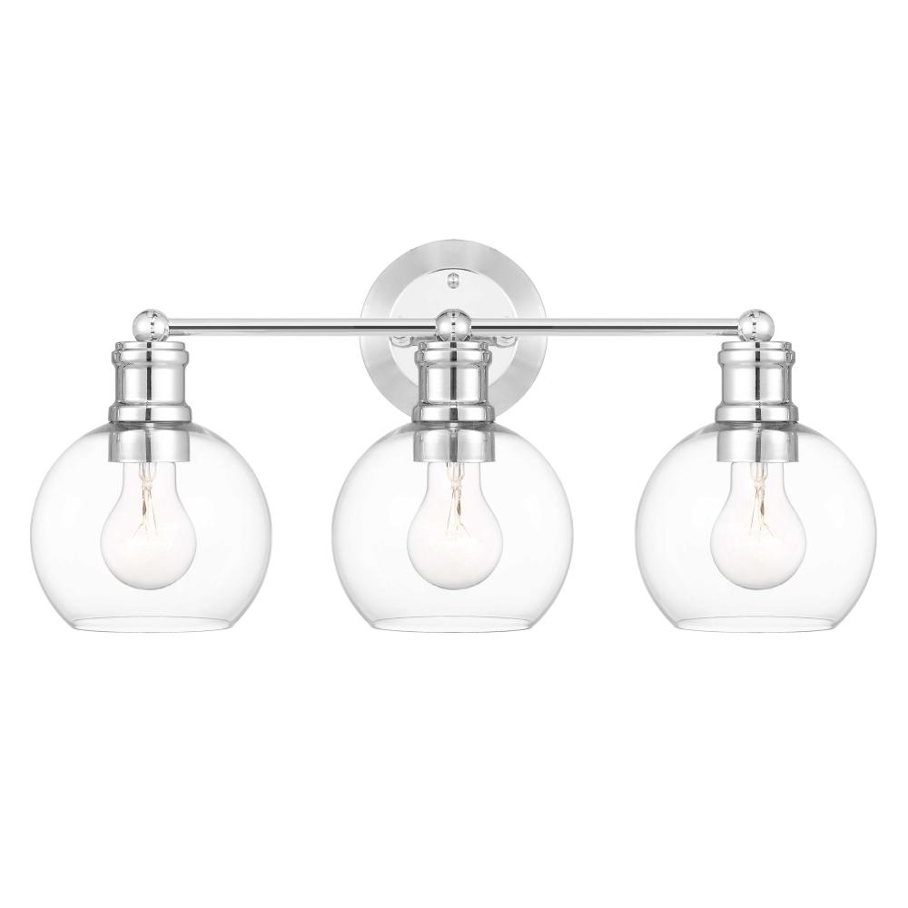 Luna 3-Light Chrome Bath Vanity Light