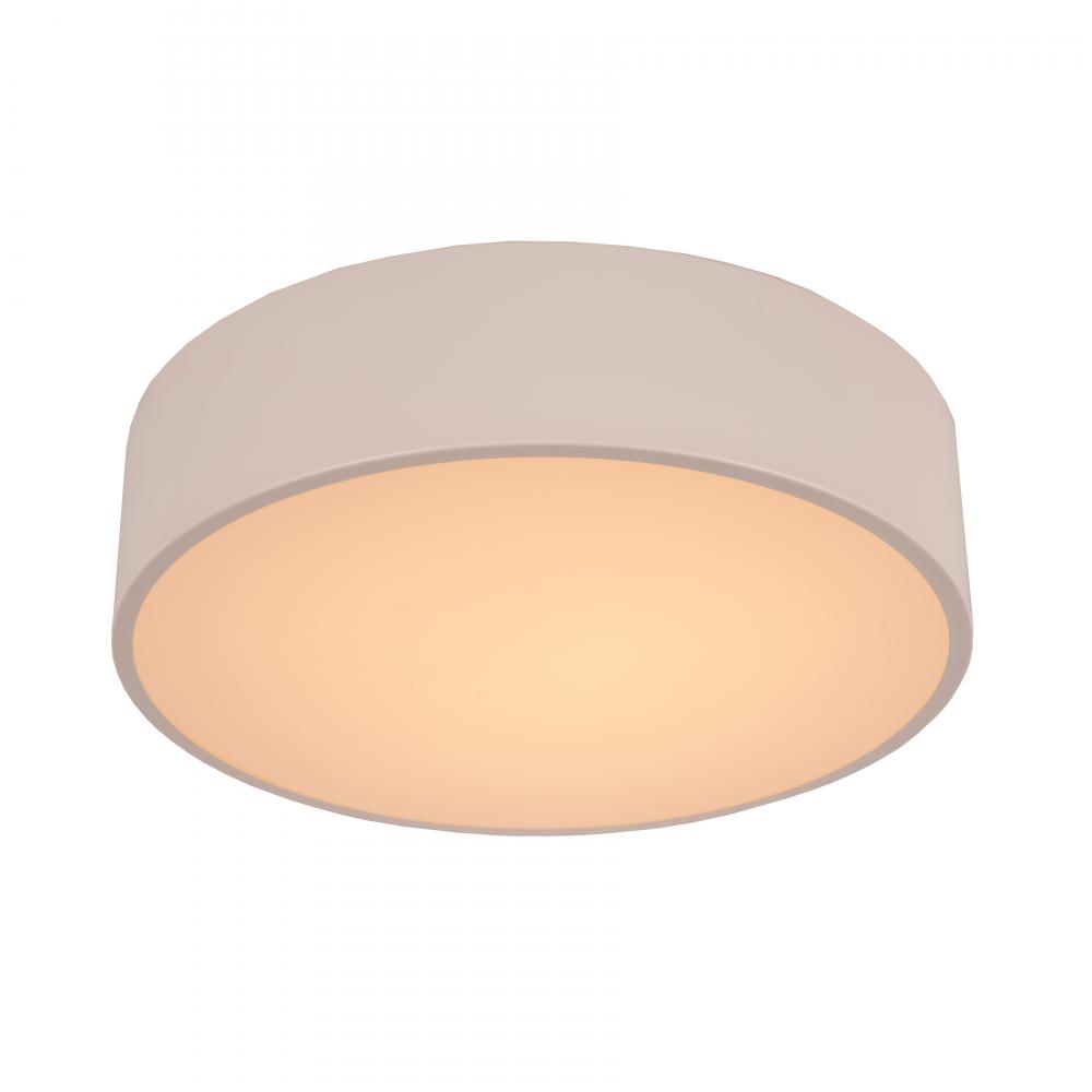 Aperture 24-Watt Matte White Finish Integrated LEd Circle Flush Mount Ceiling Light 16 in. Dia x 4 i