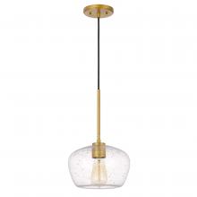 Worldwide Lighting Corp E80004-010 - Hive 1-Light Vintage brass Finish Gold Flakes Glass Pendant 10“ X 10” X 15.5“