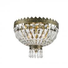 Worldwide Lighting Corp W33085B12 - Metropolitan 3-Light Antique Bronze Finish Crystal Flush Mount Ceiling Light 12 in. Dia x 10 in. H R