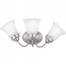 Progress P3289-09ET - Fluted Glass Collection Three-Light Bath & Vanity