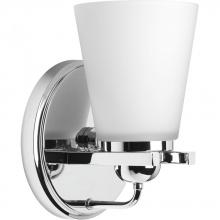 Progress P300000-015 - Flight Collection One-Light Polished Chrome Etched Glass Coastal Bath Vanity Light