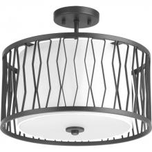 Progress P350027-143 - Wemberly Collection Three-Light 16" Semi-Flush