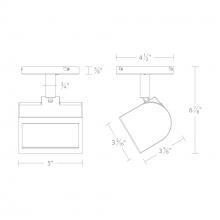 WAC US MO-3020W-CS-BK - Ocularc 3020W - 5CCT Wall Wash Monopoint