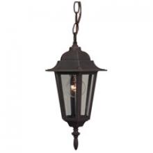 Craftmade Z151-RT - Straight Glass Cast 1 Light Outdoor Pendant in Rust