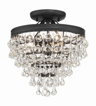 Crystorama 130-MK_CEILING - Calypso 3 Light Matte Black Semi Flush Mount