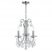  6823-CH-CL-SAQ - Othello 3 Light Spectra Crystal Polished Chrome Mini Chandelier