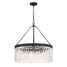 Crystorama EMO-5406-BF - Emory 8 Light Black Forged Chandelier