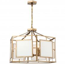 Crystorama HIL-996-VG - Libby Langdon Hillcrest 6 Light Vibrant Gold Chandelier