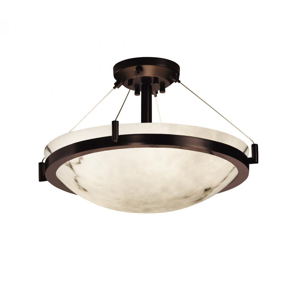 18" LED Semi-Flush Bowl w/ Ring