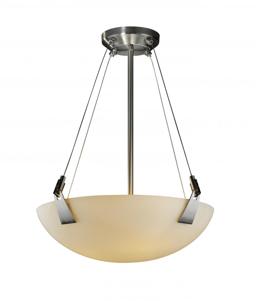 18" LED Pendant Bowl w/ Tapered Clips