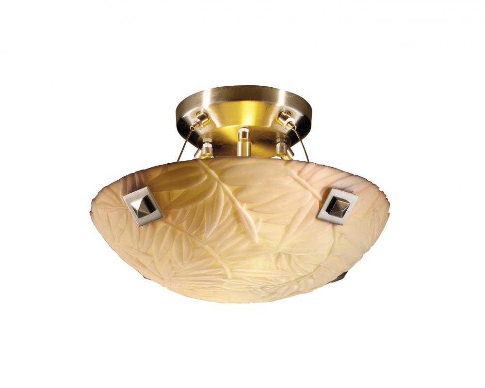 14" LED Semi-Flush Bowl w/ Finials