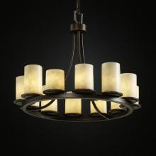 Justice Design Group CLD-8768-10-DBRZ-LED12-8400 - Dakota 12-Light Ring LED Chandelier (Short)