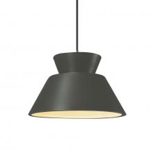 Justice Design Group CER-6420-PWGN-NCKL-BKCD-LED1-700 - Trapezoid 1-Light LED Pendant