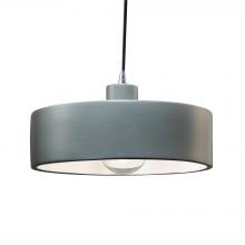 Justice Design Group CER-6460-PWGN-CROM-BKCD - Dish Pendant