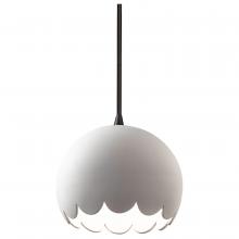 Justice Design Group CER-6470-BIS-MBLK-BKCD-LED1-700 - Scallop LED Pendant