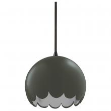 Justice Design Group CER-6470-PWGN-MBLK-BKCD-LED1-700 - Scallop LED Pendant