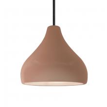 Justice Design Group CER-6563-ADOB-MBLK-RIGID-LED1-700 - Medium Droplet LED Pendant