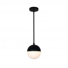 Justice Design Group FSN-4150-OPAL-MBLK - Ion 1-Light 7" Pendant