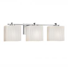 Justice Design Group FSN-8443-55-RBON-CROM-LED3-2100 - Era 3-Light LED Bath Bar