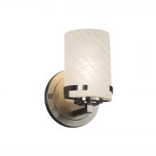 Justice Design Group FSN-8451-10-WEVE-NCKL-LED1-700 - Atlas 1-Light LED Wall Sconce