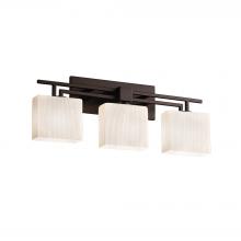 Justice Design Group FSN-8703-55-RBON-DBRZ-LED3-2100 - Aero 3-Light LED Bath Bar