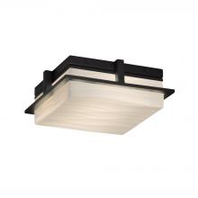 Justice Design Group PNA-7560W-WAVE-MBLK - Avalon 10" Small LED Outdoor Flush-Mount