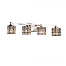 Justice Design Group WGL-8424-30-GRCB-NCKL - Tetra 4-Light Bath Bar