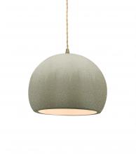 Justice Design Group CER-6530-CKC-ABRS-BEIG-TWST-LED1-700 - Small Globe LED Pendant