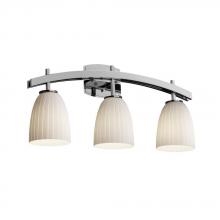 Justice Design Group FSN-8593-10-WEVE-NCKL - Archway 3-Light Bath Bar