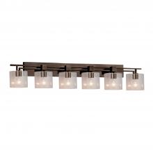 Justice Design Group FSN-8706-30-SEED-DBRZ - Aero 6-Light Bath Bar