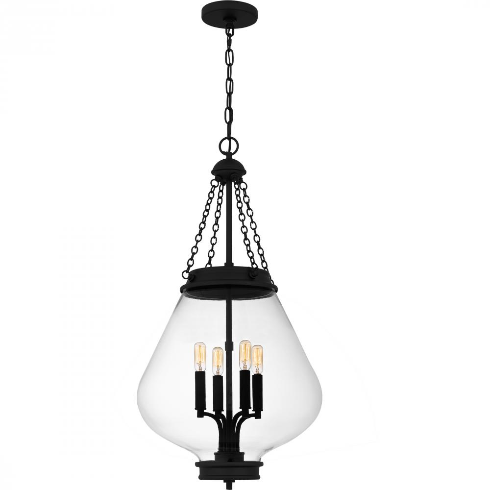 Wallace 4-Light Matte Black Pendant