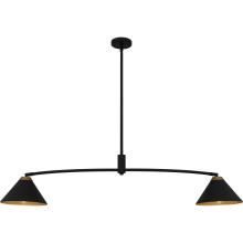 Quoizel ALS252MBK - Alscott 2-Light Matte Black Linear Chandelier