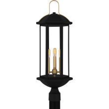 Quoizel CFD9010MBK - Crestfield 3-Light Matte Black Outdoor Post Lantern