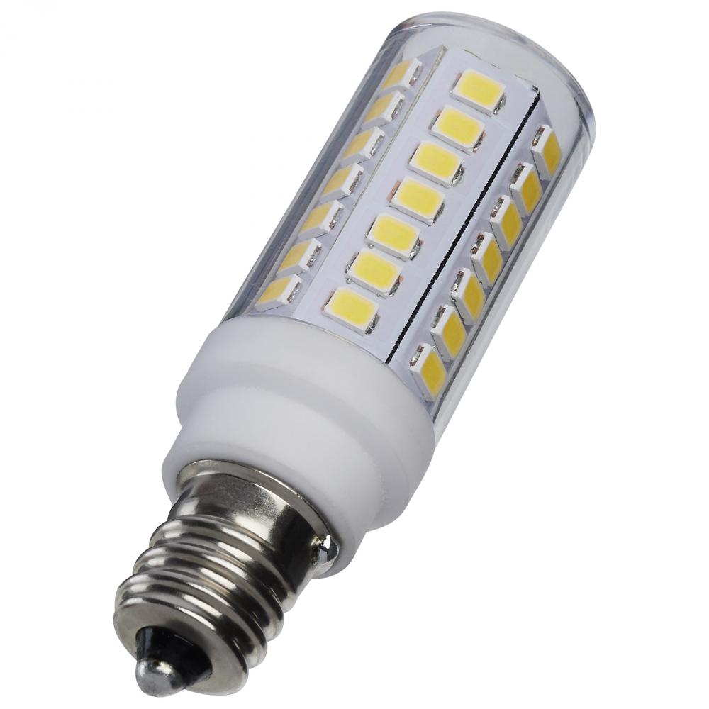 5 Watt T6 LED; Clear Finish; E12 Base; 5000K; 120 Volt