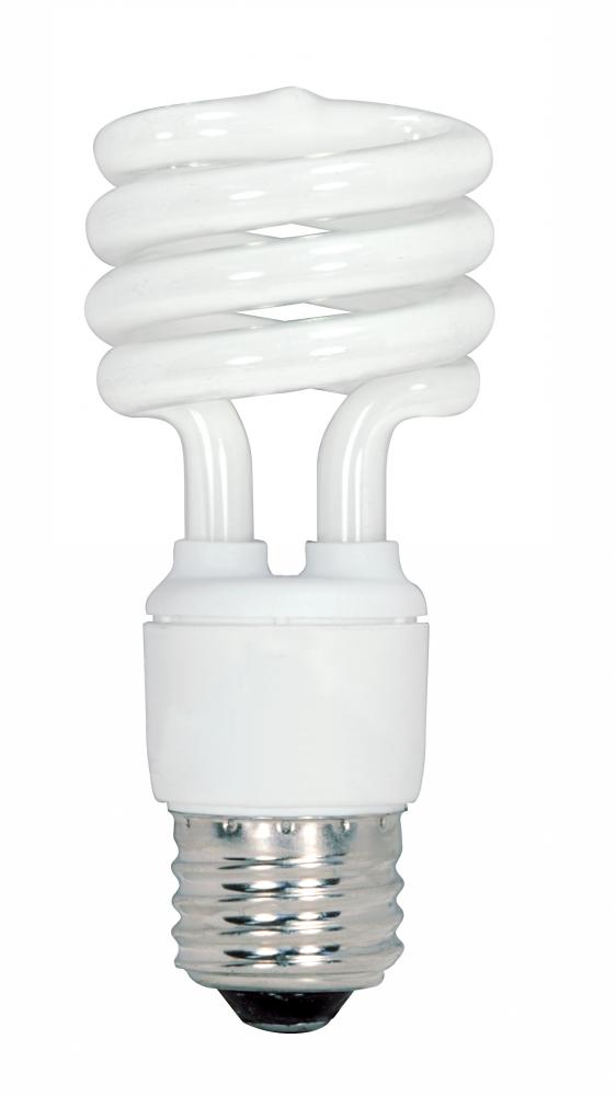 13 Watt; Mini Spiral Compact Fluorescent; 5000K; 82 CRI; Medium base; 120 Volt; 4-pack