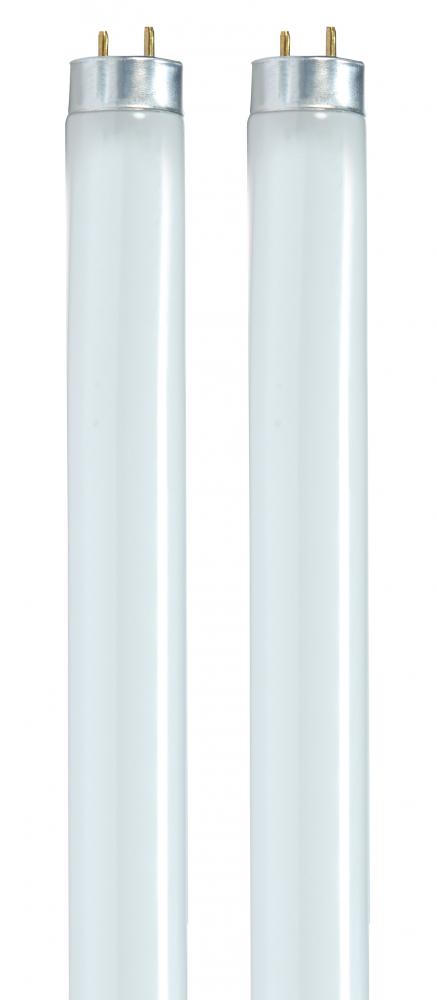 32 Watt; T8; Fluorescent; 4100K Cool White; 85 CRI; Medium Bi Pin base; 2-Pack