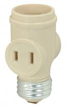 Satco Products Inc. 90/2450 - Medium Base Keyless Current Tap; Ivory Finish; 660W; 125V