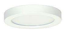 Satco Products Inc. S21543 - 13.5 watt; 7" Flush Mount LED Fixture; 3000K; Round Shape; White Finish; 120 volts; Plastic