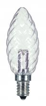 Satco Products Inc. S9155 - 1 Watt LED; BA9 1/2; Clear; 2700K; Candelabra base; 120 Volt; Carded