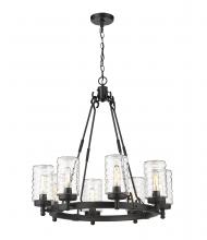 Z-Lite 588-8BK - 8 Light Outdoor Chandelier