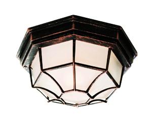 Benkert 1-Light, Weblike Design, Enclosed Flush Mount Ceiling Lantern Light