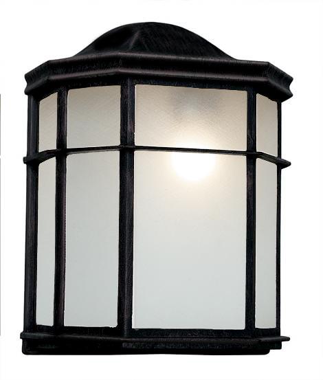 Andrews 1-Light Frosted Glass, Flush Mount Outdoor Pocket Lantern