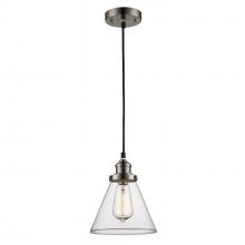 Trans Globe PND-1079 - Jenny 7.5-In. Clear Glass Cone, 1-Light Mini Pendant